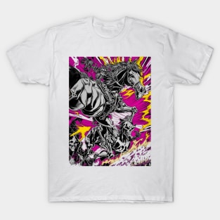 Skulls and horses abstract T-Shirt